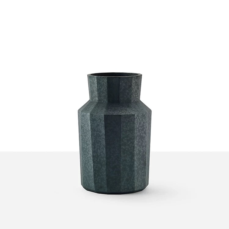 Polygonal Wide-mouthed Porcelain Vase