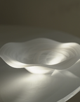 Cloudy Frosted Glass Plate White