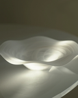 Cloudy Frosted Glass Plate White