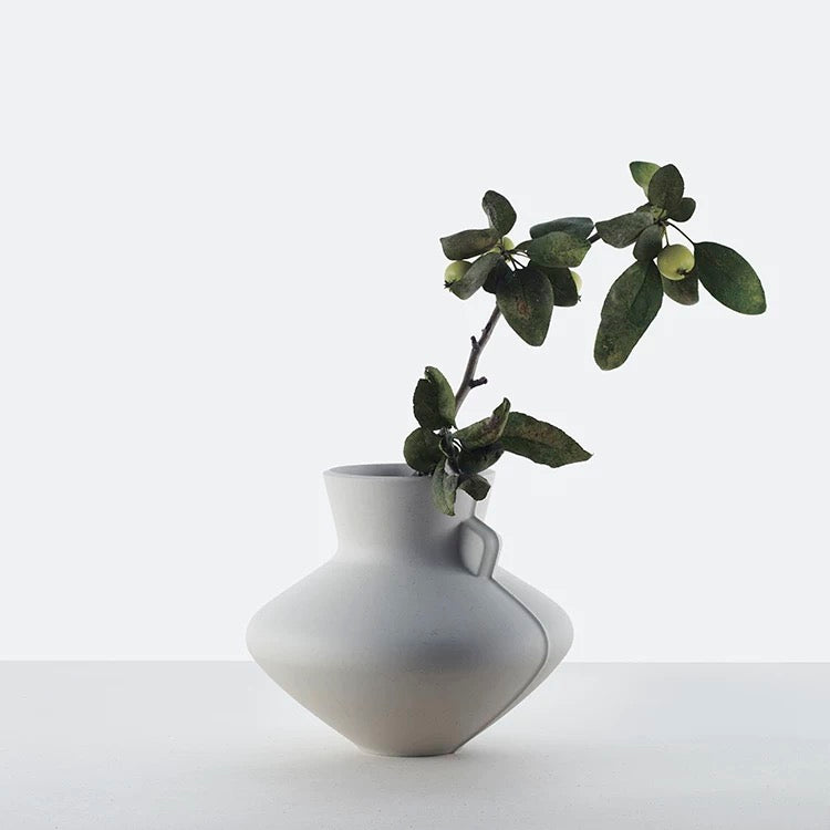 Single-Handled Flat-Belly Flower Vessel
