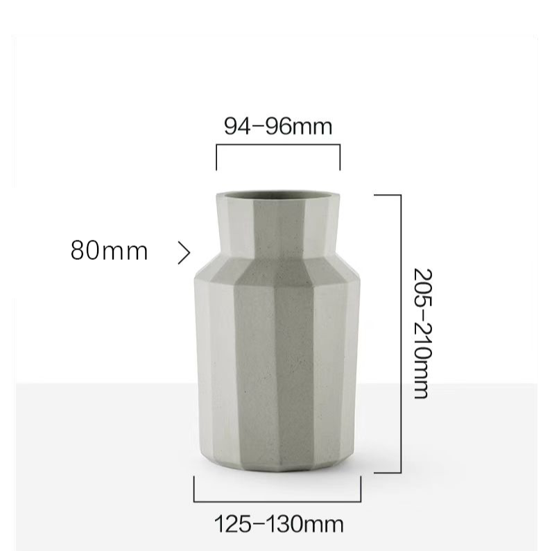 Polygonal Wide-mouthed Porcelain Vase