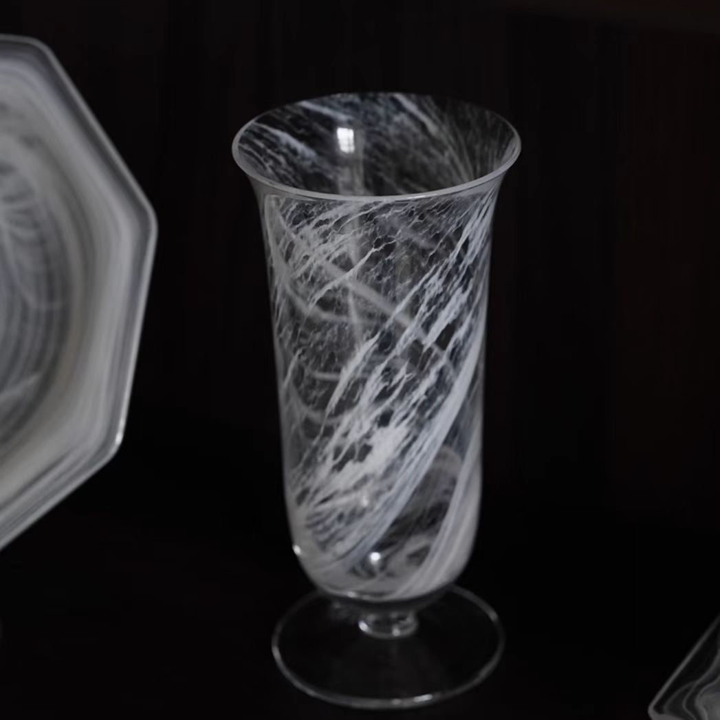 Cloudy Glass Vase