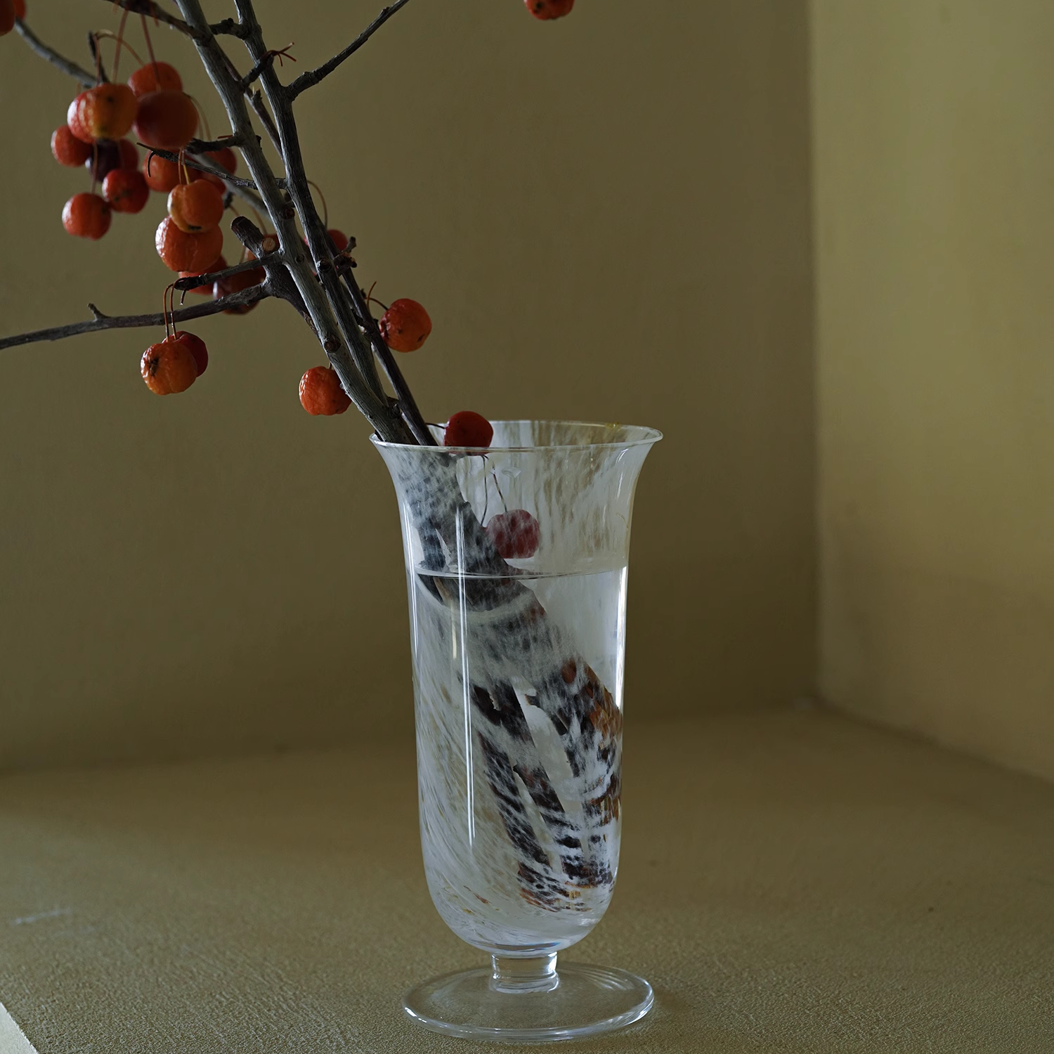 Cloudy Glass Vase