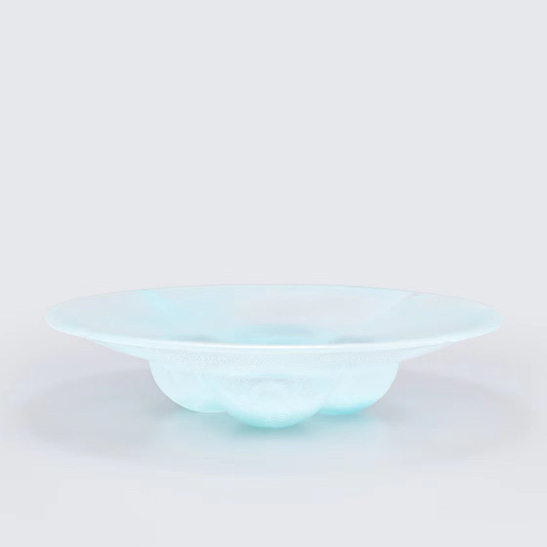 Lake Blue Glass Serving Plate