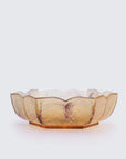 Rhombus Flower Glass Plate - Blazing Amber Color
