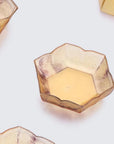 Rhombus Flower Glass Plate - Blazing Amber Color