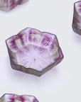 Rhombus Flower Glass Plate - Twilight Purple