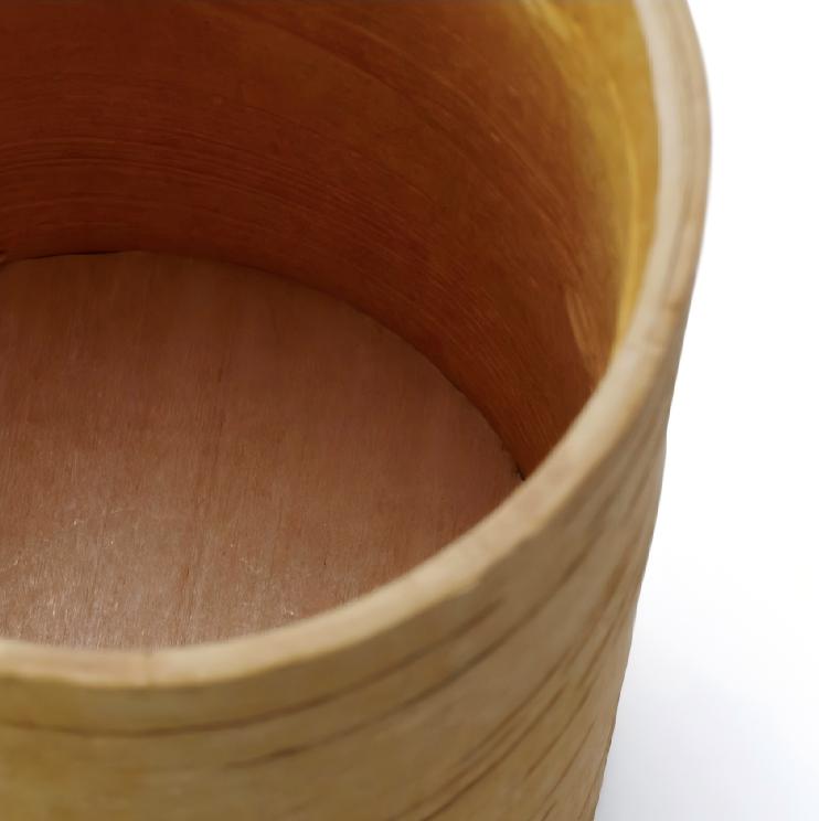 Handmade Birch Bark Storage Container (Round)
