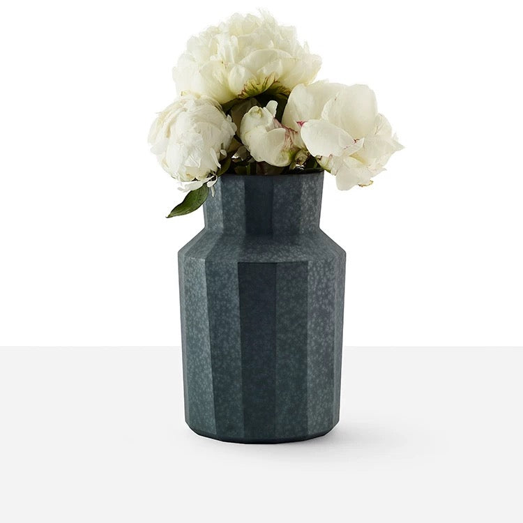 Polygonal Wide-mouthed Porcelain Vase