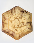 Rhombus Flower Glass Plate - Blazing Amber Color