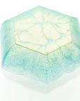 Rhombus Flower Glass Plate - Jade Green