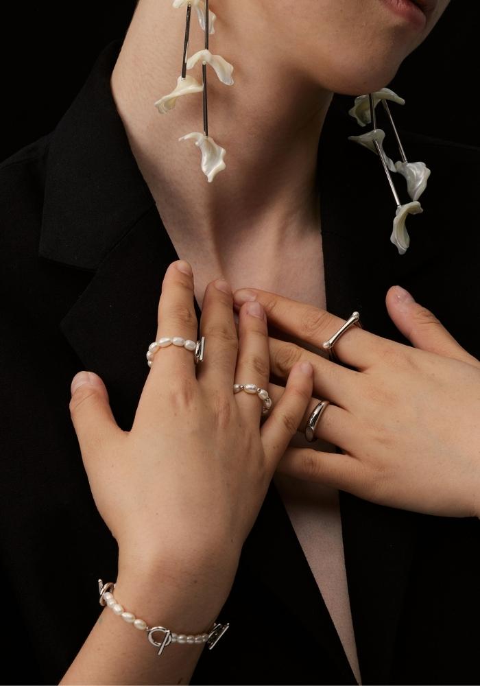 Buckled Pearl Necklace