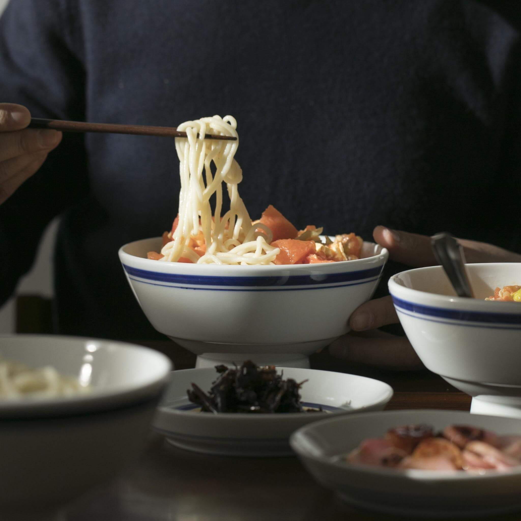 Blue Bien Ceramic Noodle Bowl